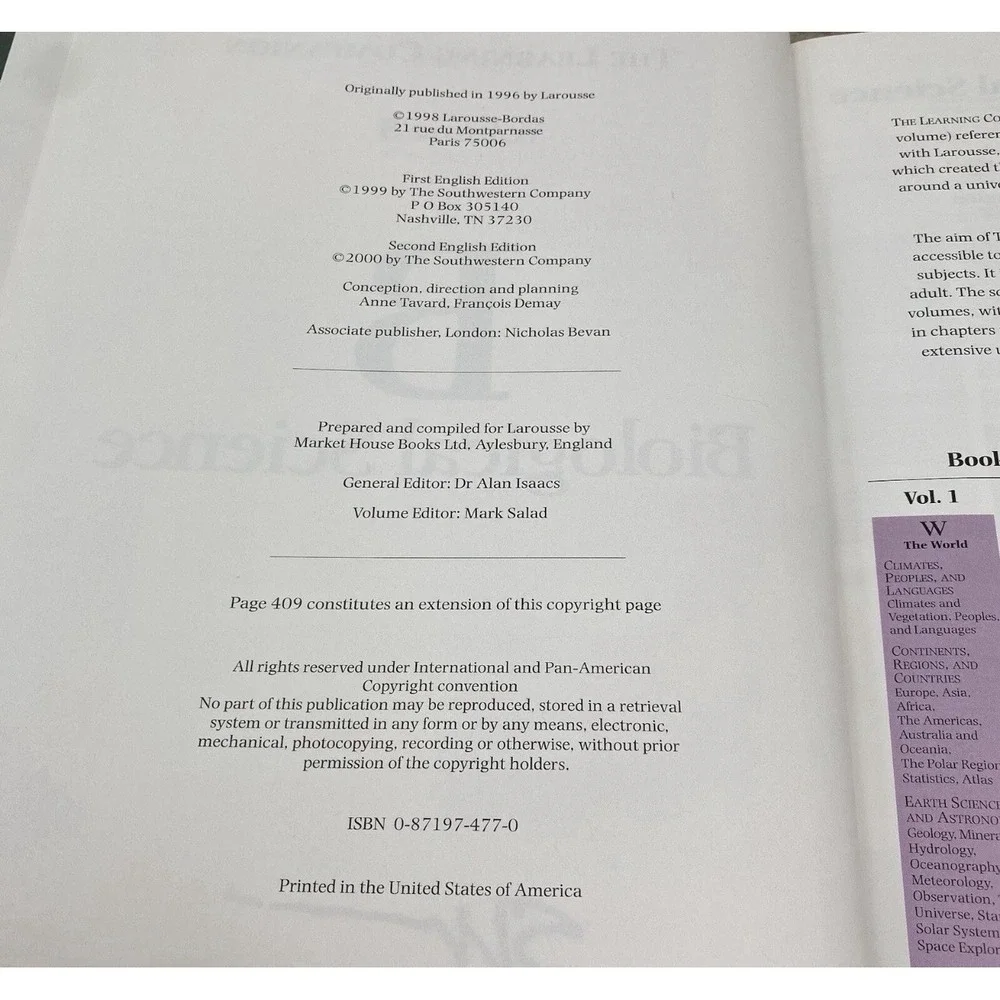 The Learning Companion TLC Book Set Vol 1-6 Southwestern 1999‎ History